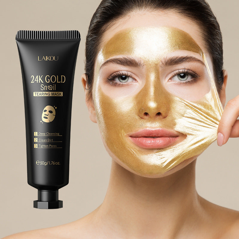 Gold Foil Snail Tear-Off Hydration Mask