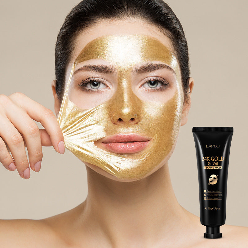 Gold Foil Snail Tear-Off Hydration Mask