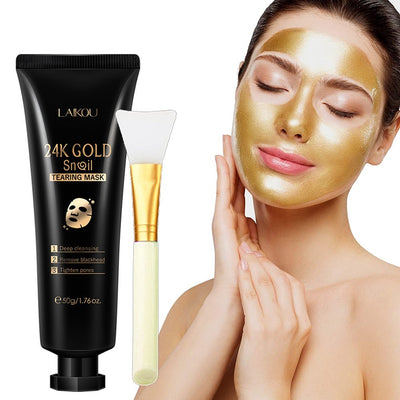 Gold Foil Snail Tear-Off Hydration Mask